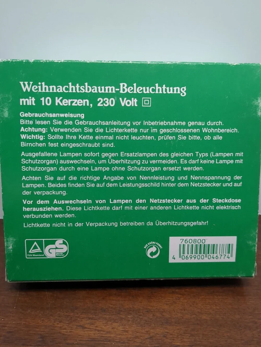 VINTAGE 80'S GERMAN CHRISTMAS TREE LIGHTS SL PRODUCTS HONG KONG NEW NOS !